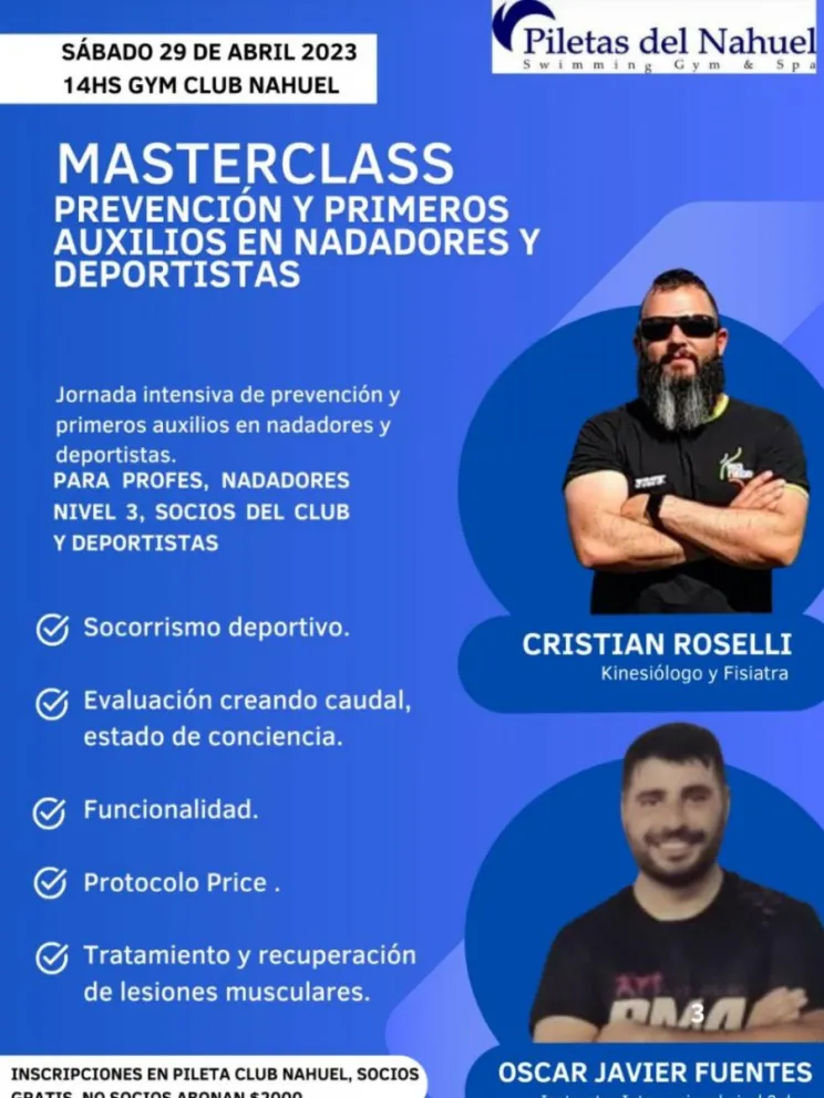 Habrá Master Class de prevención y primeros auxilios