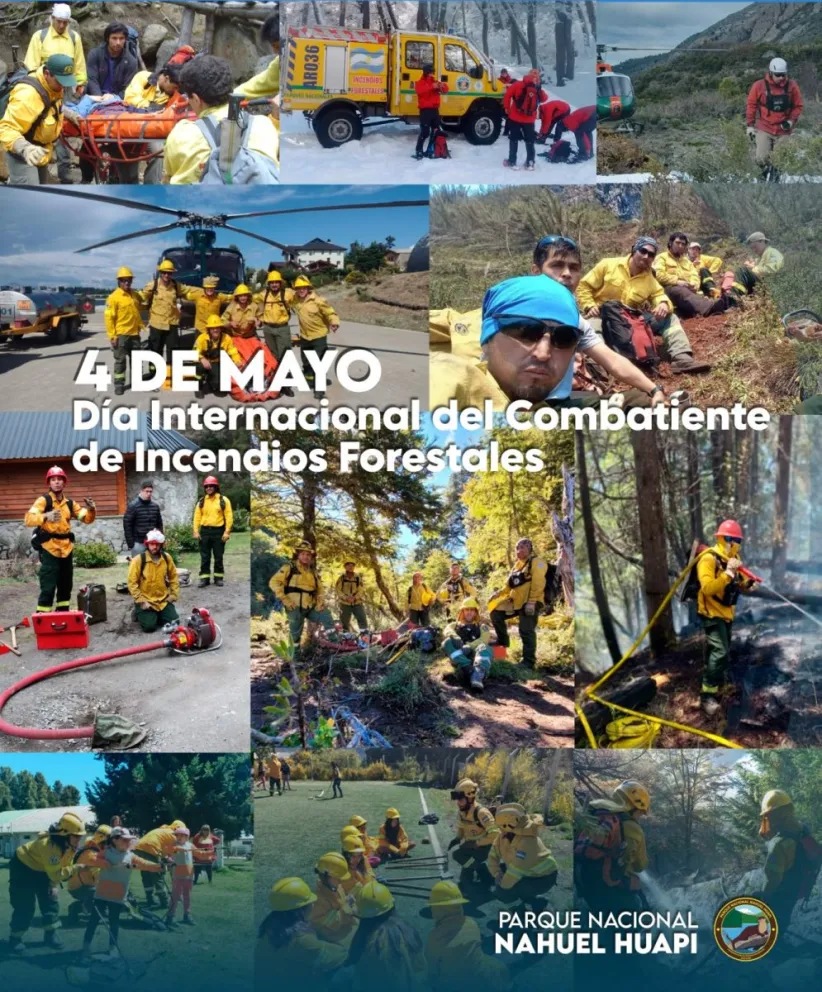 Saludan a los combatientes de incendios forestales en su día
