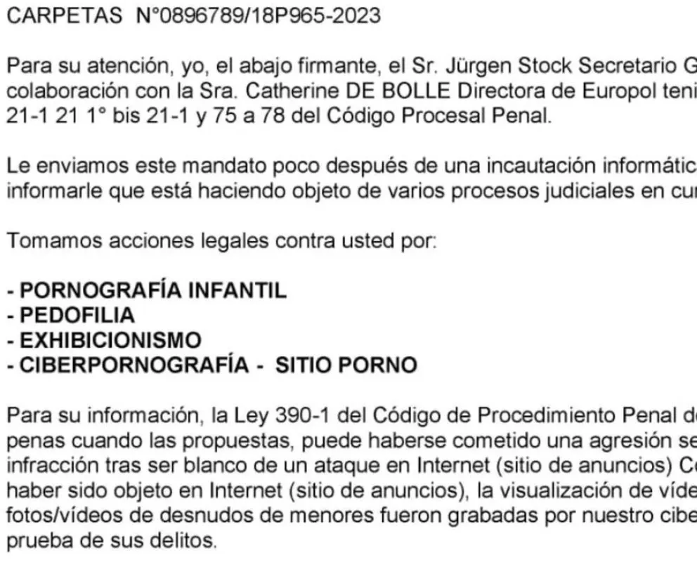 Denuncias falsas sobre delitos contra la integridad sexual, otra modalidad de estafa