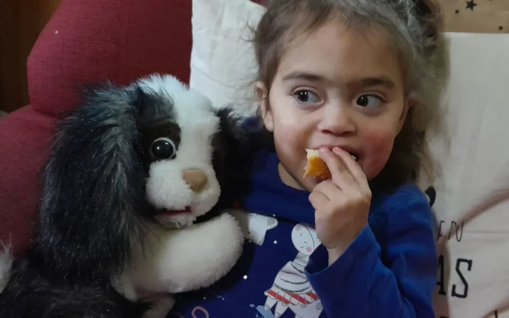 La pequeña Pía cumplió tres años