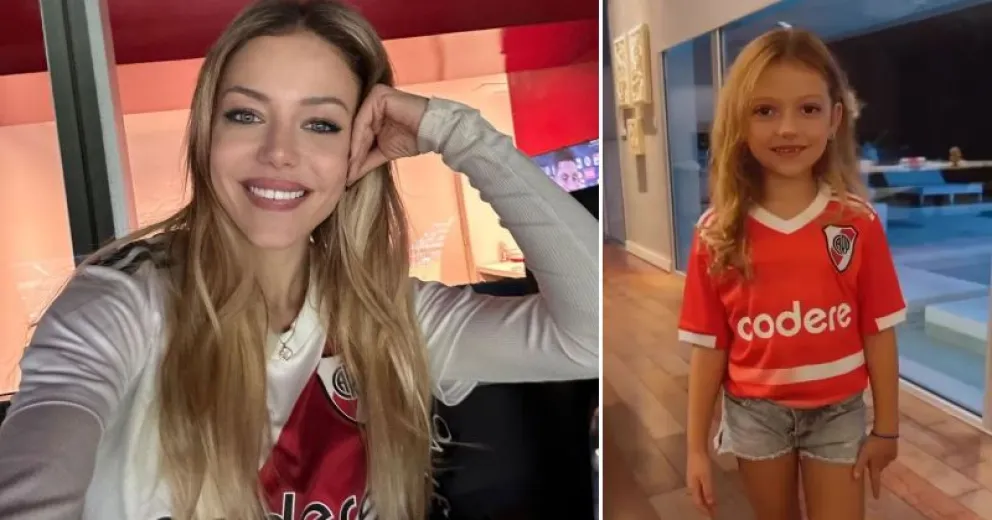 Evangelina Anderson mostró de qué manera celebra los goles de River su hija menor