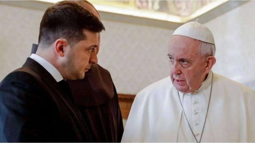 El Papa se reunió con el presidente de Ucrania en el Vaticano