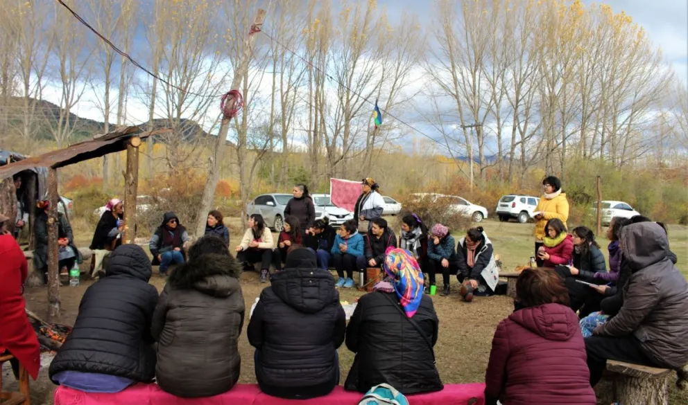 La Comisión Organizadora del Encuentro de Mujeres visitó a una comunidad mapuche 