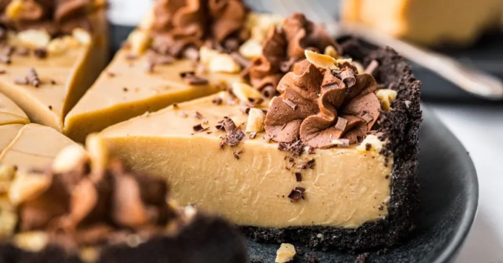 Una delicia: cheesecake con mantequilla de maní