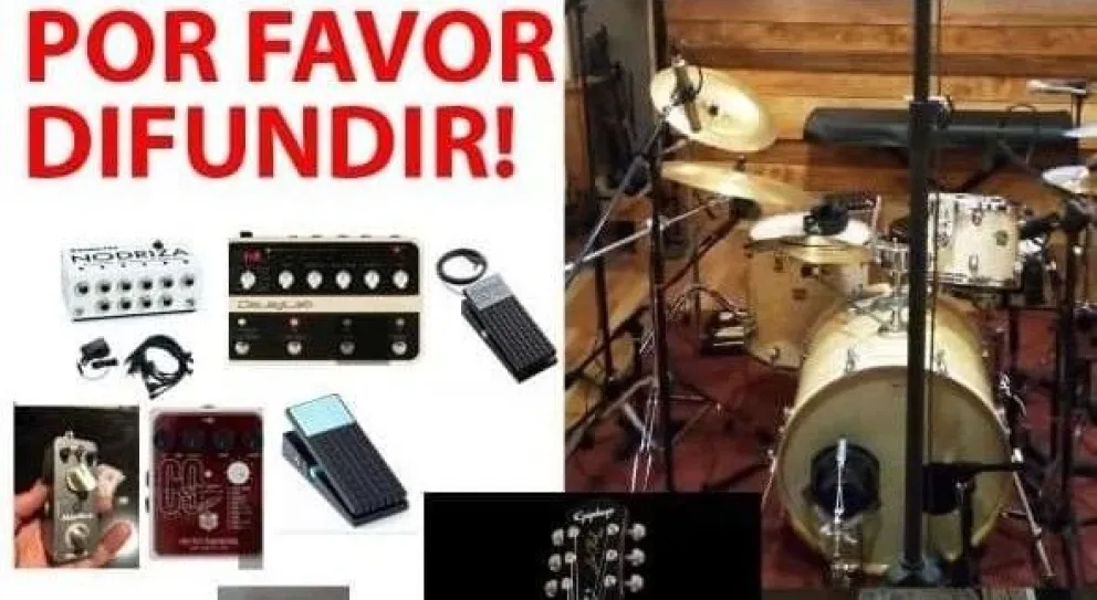 Le robaron los instrumentos de su estudio de grabación