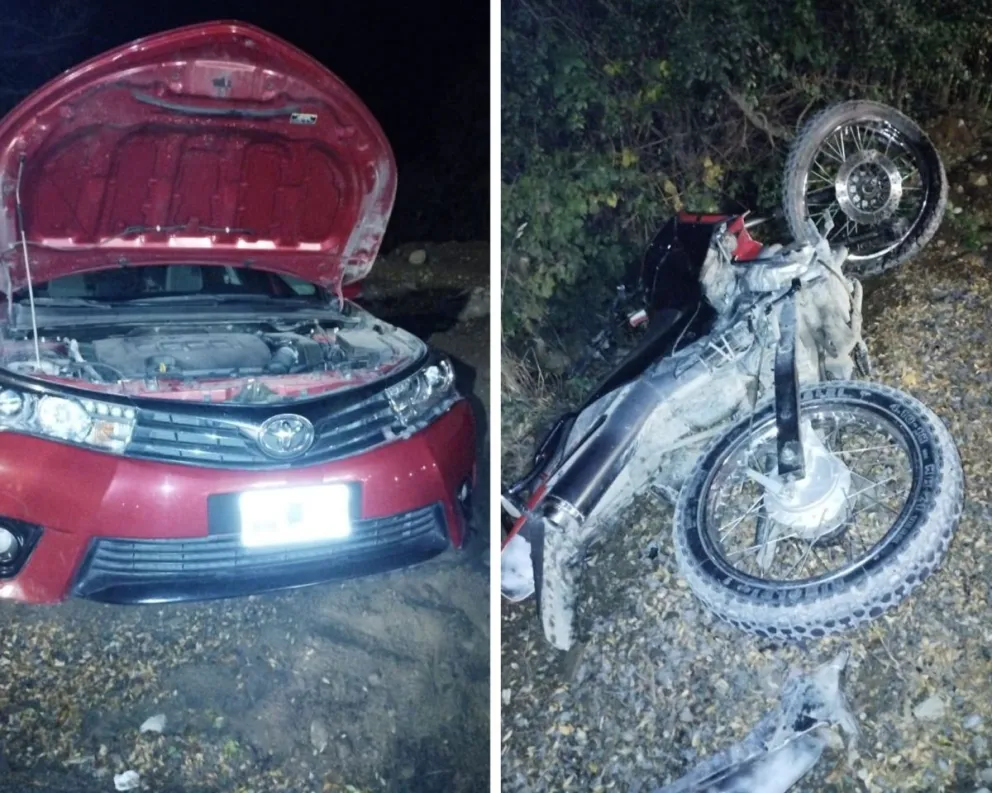 Un motociclista sufrió fracturas tras ser embestido por un auto en el kilómetro 2,2 de Bustillo