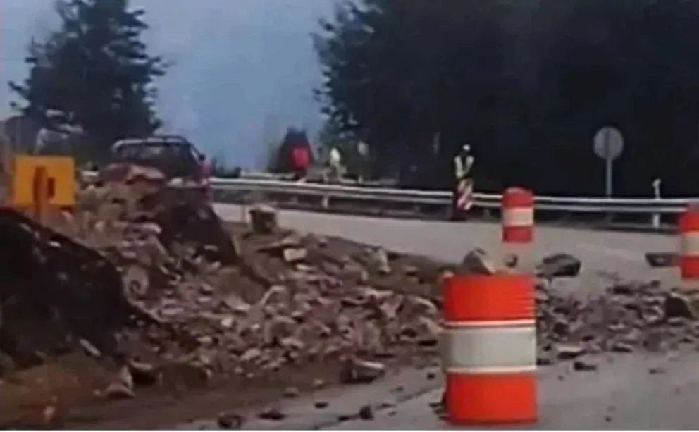 Se desprendieron rocas en el mismo lugar donde años atrás hubo un gran derrumbe