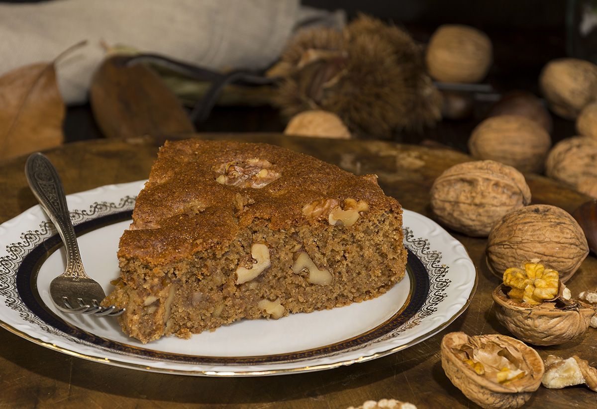 Una opción deliciosa para la merienda: torta de nuez y avena