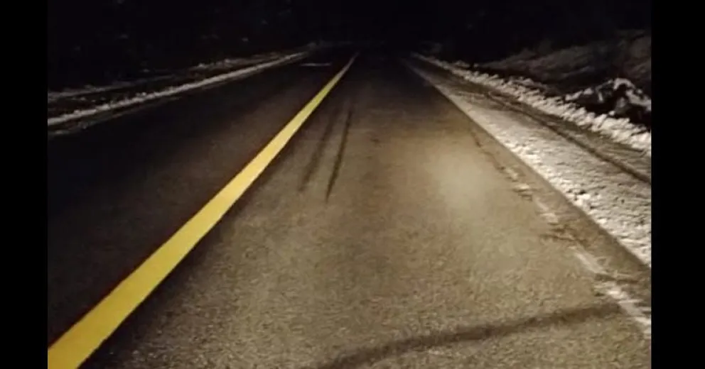 Intensas heladas entre El Bolsón y Bariloche generan riesgoso hielo en la Ruta 40