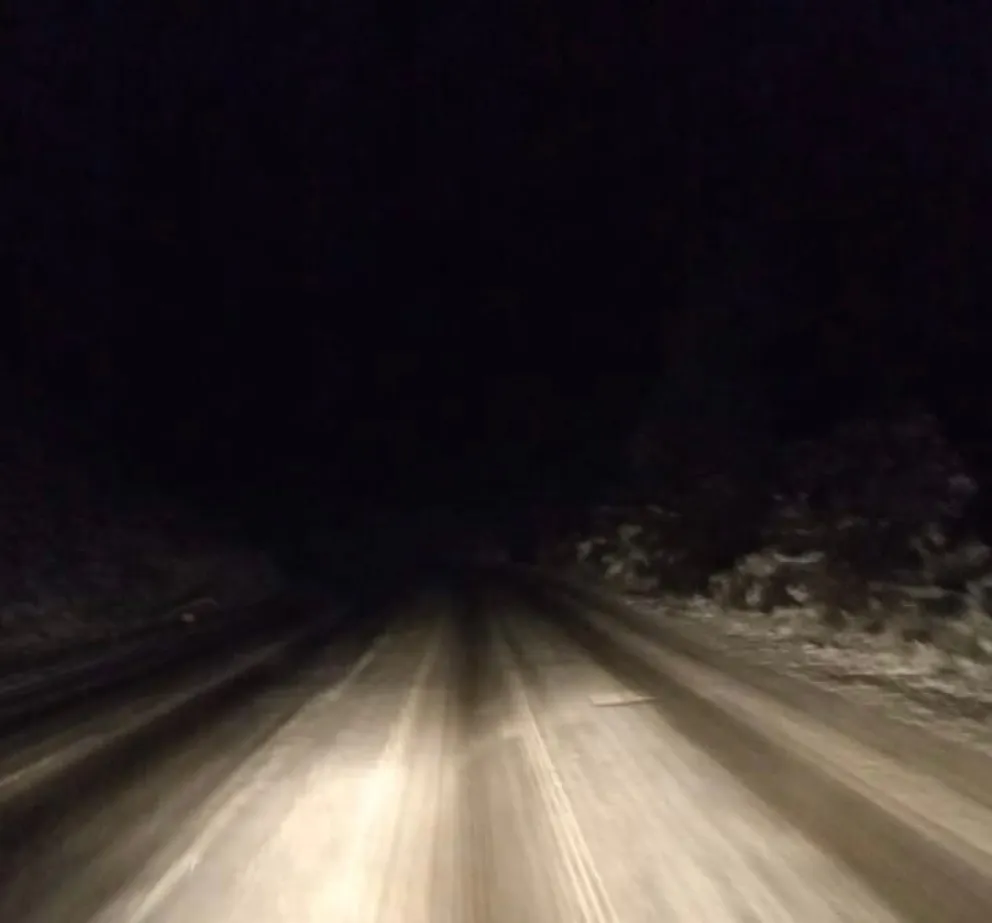 Piden extremar medidas de precaución por presencia de hielo en la Ruta 40 Sur