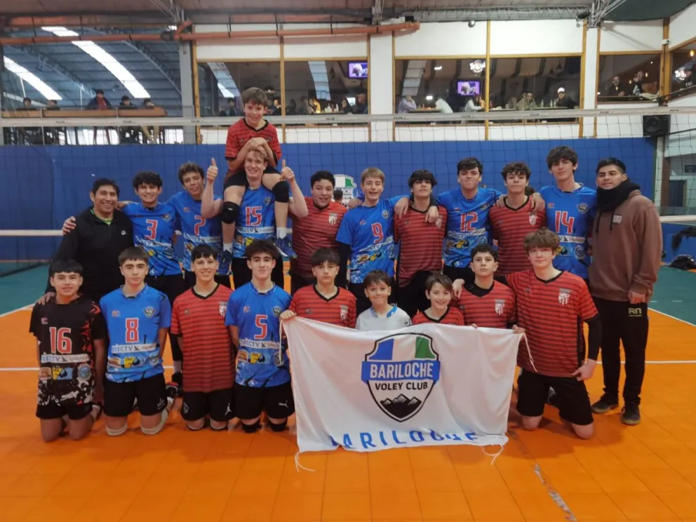 Campeones de la Liga de Menores: triple festejo para Bariloche Vóley Club en varones